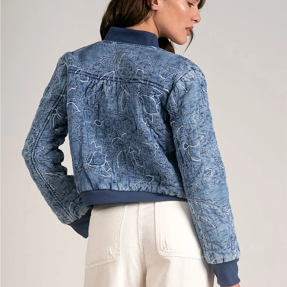 Elan JKQ8108 quilted bomber jacket - Picture 5 of 12
